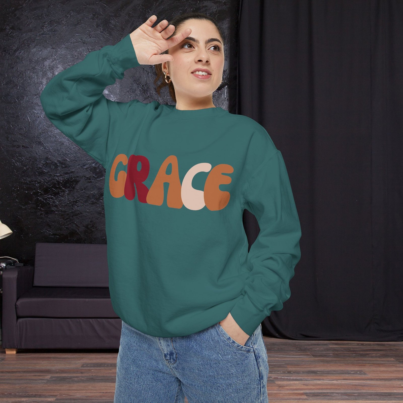 GRACE Inspired Unisex Garment-Dyed Sweatshirt