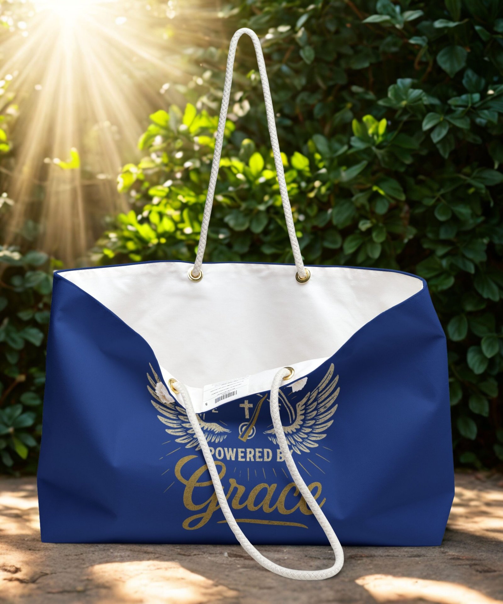 Weekender Bag with Fueled by Faith, Powered by Grace Design - Image 2
