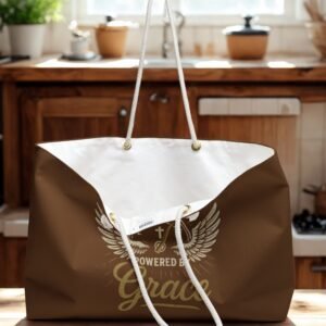 Weekender Bag with Fueled by Faith, Powered by Grace Design