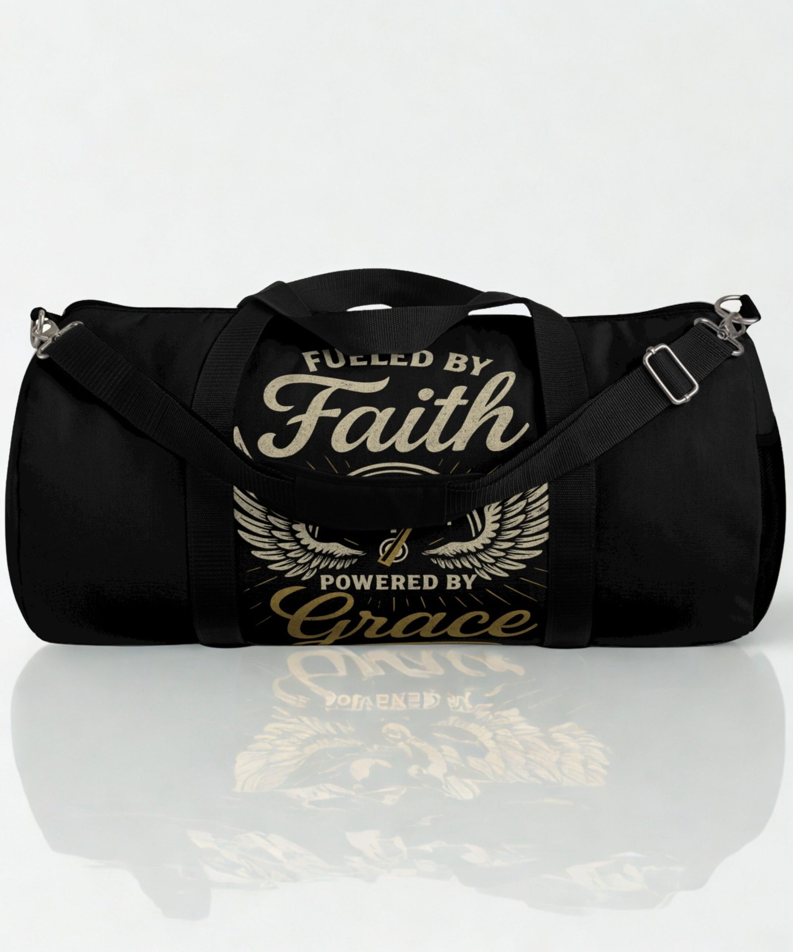 Weekender Bag with Fueled by Faith, Powered by Grace Design - Image 10