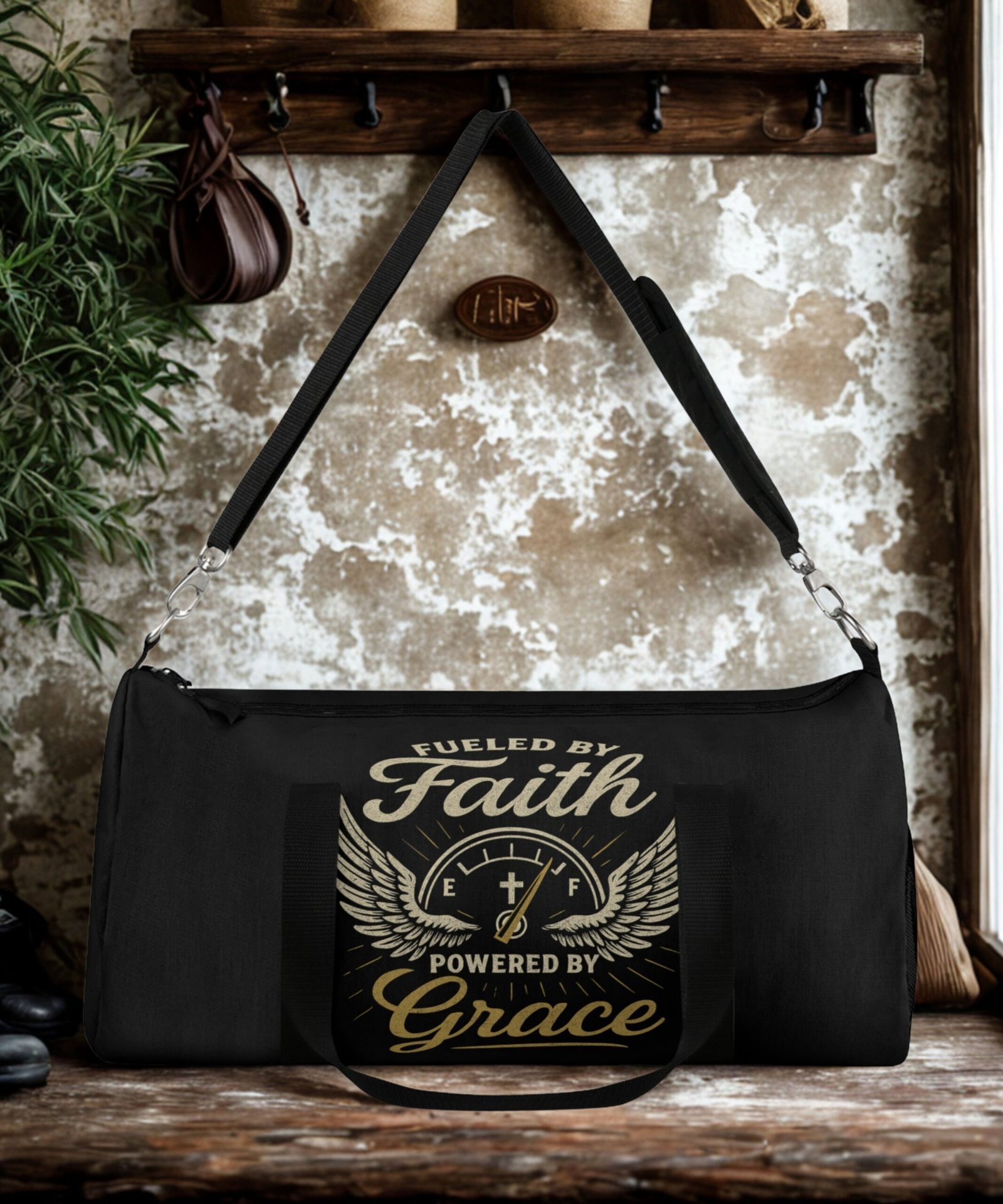 Weekender Bag with Fueled by Faith, Powered by Grace Design - Image 11
