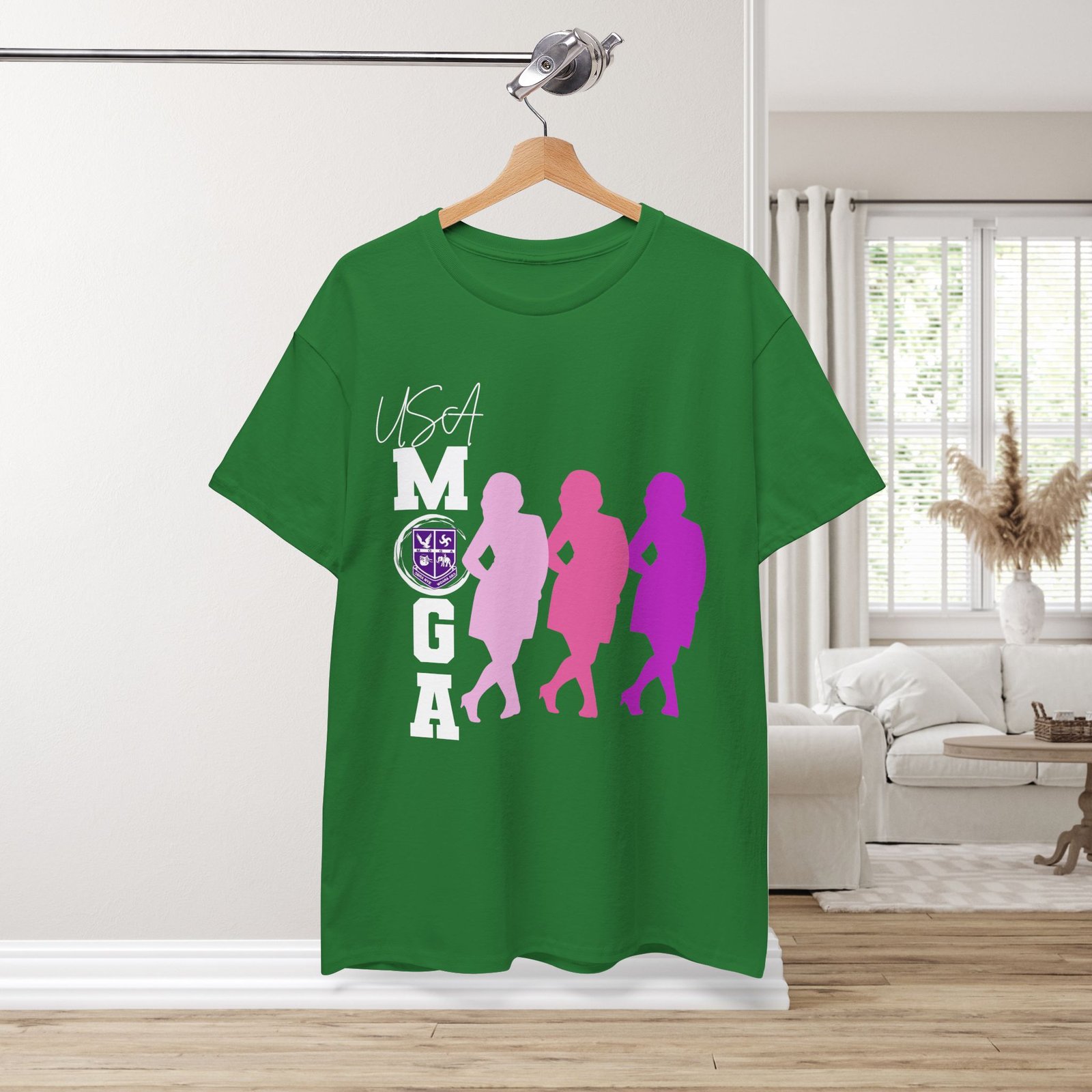 MOGA USA Branded Unisex Heavy Cotton Tee, Graphic Tee, Logo Tee, Patriotic Tee, American Pride Shirt, Vintage Style Shirt - Image 6