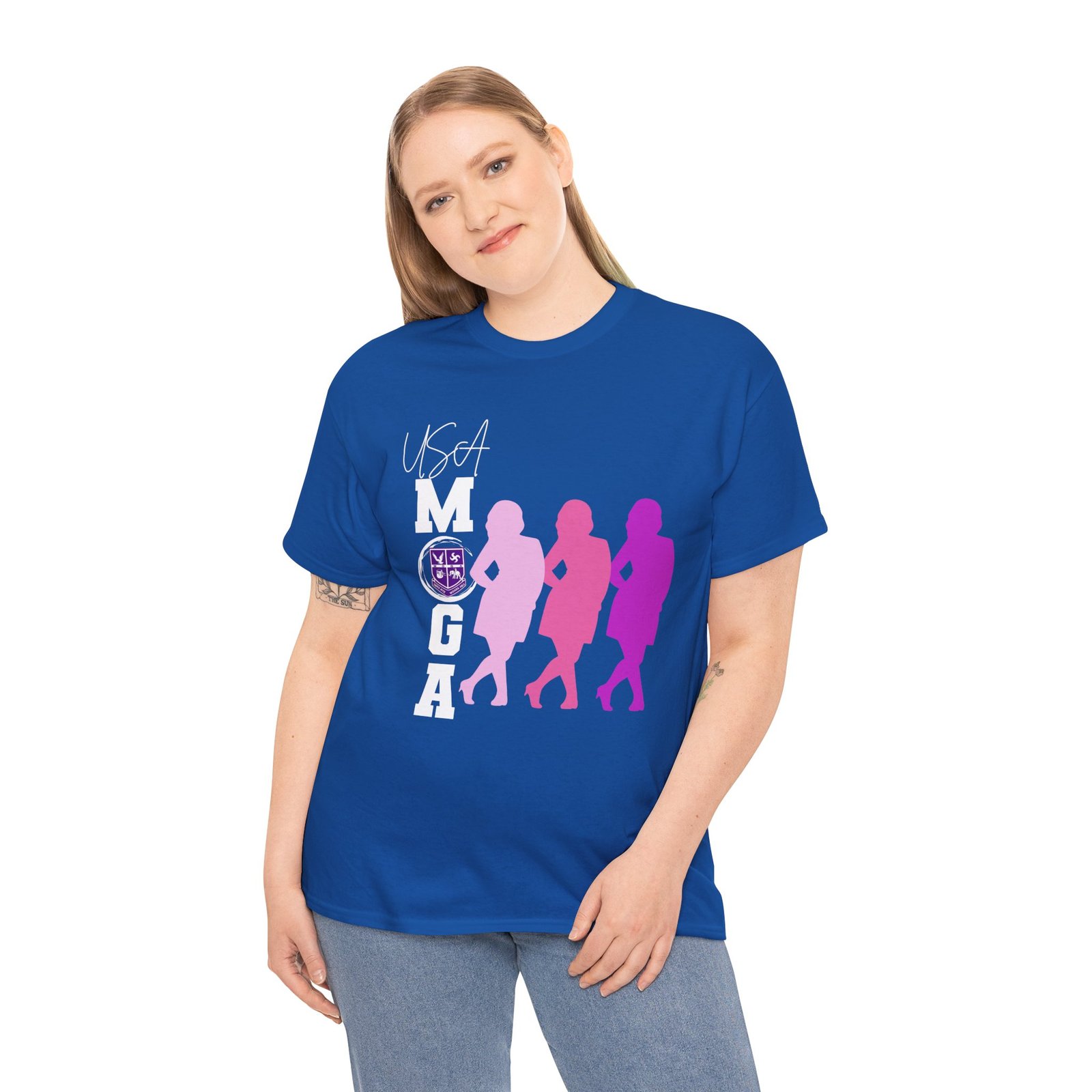 MOGA USA Branded Unisex Heavy Cotton Tee, Graphic Tee, Logo Tee, Patriotic Tee, American Pride Shirt, Vintage Style Shirt - Image 12