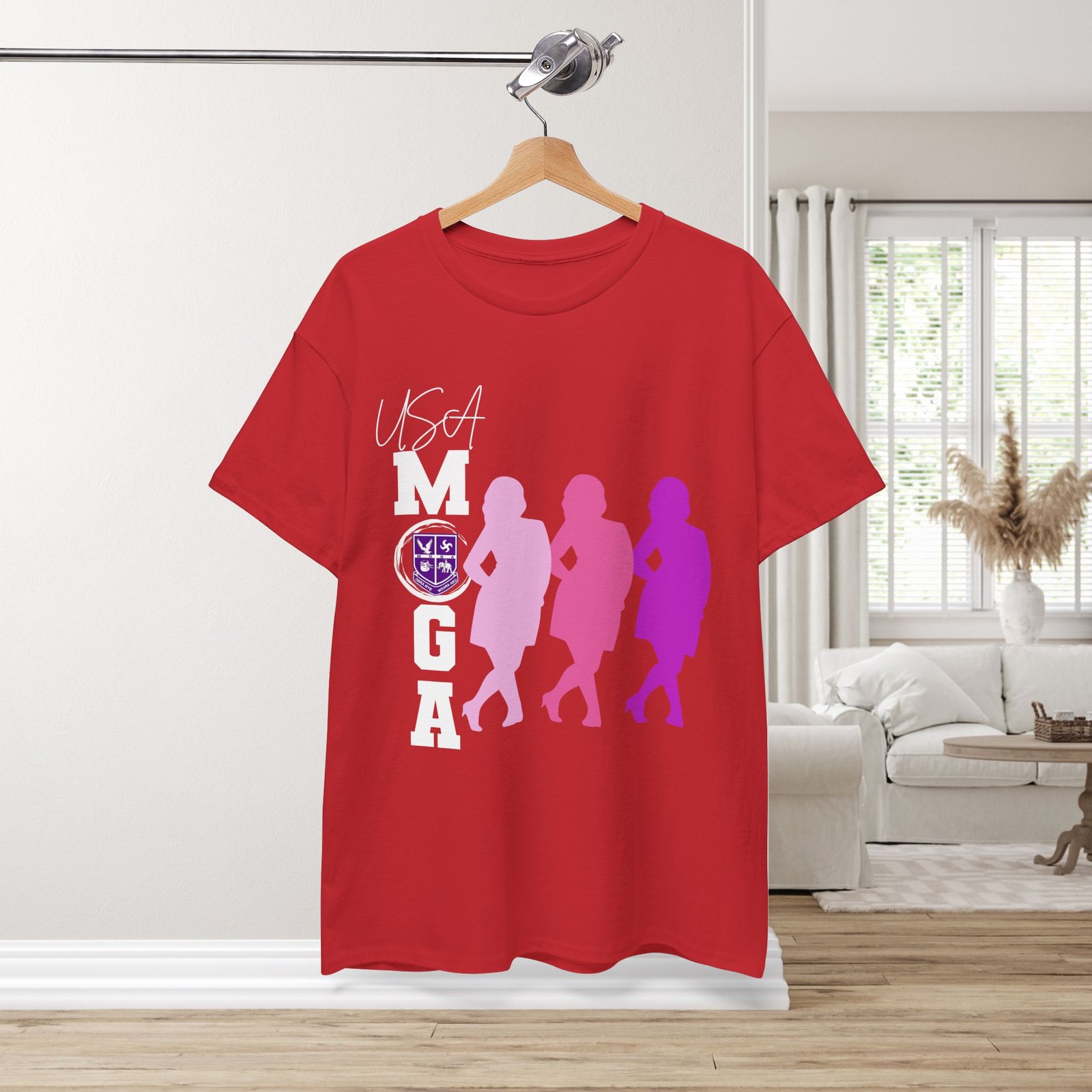 MOGA USA Branded Unisex Heavy Cotton Tee, Graphic Tee, Logo Tee, Patriotic Tee, American Pride Shirt, Vintage Style Shirt - Image 10