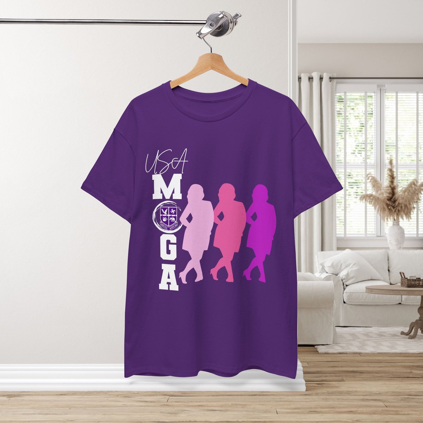 MOGA USA Branded Unisex Heavy Cotton Tee, Graphic Tee, Logo Tee, Patriotic Tee, American Pride Shirt, Vintage Style Shirt - Image 9