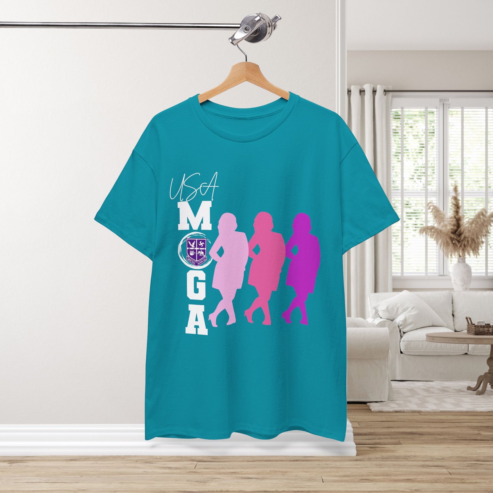 MOGA USA Branded Unisex Heavy Cotton Tee, Graphic Tee, Logo Tee, Patriotic Tee, American Pride Shirt, Vintage Style Shirt - Image 8